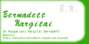 bernadett margitai business card